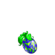 Blue Zig-Zag Mini Plastic Negg