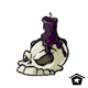 Black Skull Candle - r93