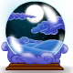 Serene Nightscape Snowglobe