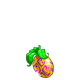 Orange Swirly Mini Plastic Negg
